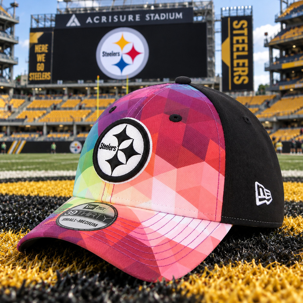 Pittsburgh Steelers New Era 2023 Crucial Catch 39THIRTY Flex Hat S/M NFL NWT